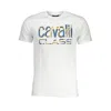 Cavalli Class White Cotton T-shirt In White