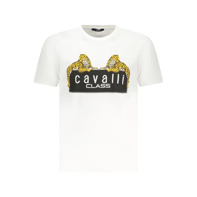 Cavalli Class White Cotton T-shirt