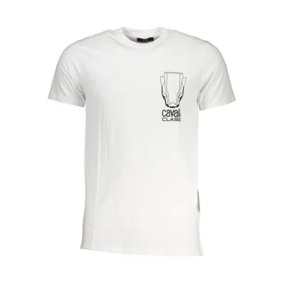 Cavalli Class Printed Crew-neck T-shirt In White