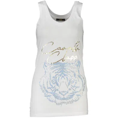CAVALLI CLASS WHITE COTTON TANK TOP
