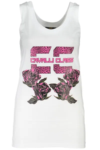 Cavalli Class Woman Top White Size L Cotton