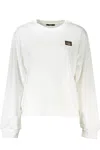 Cavalli Class White Cotton Sweater In White