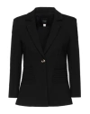 Cavalli Class Woman Blazer Black Size 14 Viscose, Polyamide, Elastane In Black