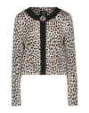 Cavalli Class Woman Blazer Sand Size 6 Viscose, Polyester, Elastane, Polyamide In Neutral