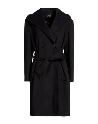Cavalli Class Woman Coat Black Size 10 Wool, Polyester, Acrylic