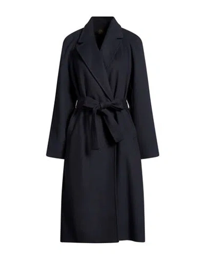 Cavalli Class Woman Coat Midnight Blue Size 10 Wool, Polyester, Acrylic