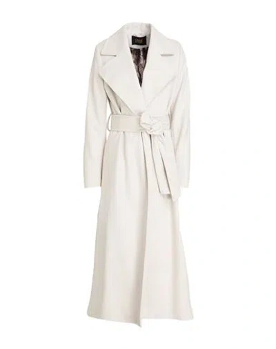 Cavalli Class Woman Coat Off White Size 10 Wool, Polyester, Acrylic In Neutral