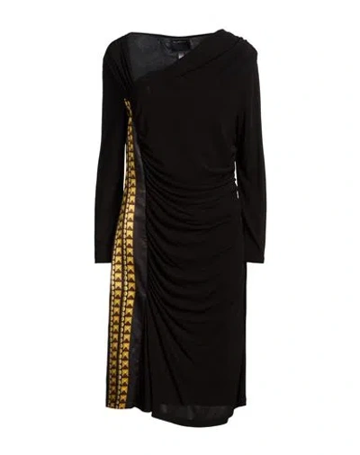 Cavalli Class Woman Midi Dress Black Size 12 Viscose