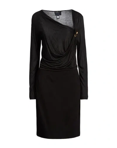 Cavalli Class Woman Midi Dress Black Size 12 Viscose, Polyamide, Elastane