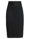 Cavalli Class Woman Midi Skirt Black Size 12 Viscose, Polyamide, Elastane In Black