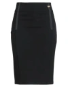 Cavalli Class Woman Midi Skirt Black Size 14 Viscose, Polyamide, Elastane