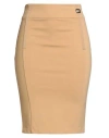 Cavalli Class Woman Midi Skirt Camel Size 16 Viscose, Polyamide, Elastane In Brown