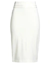 Cavalli Class Woman Midi Skirt Ivory Size 10 Viscose, Polyamide, Elastane In Neutral