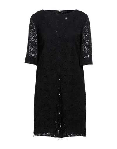 Cavalli Class Woman Mini Dress Black Size 4 Cotton, Polyamide