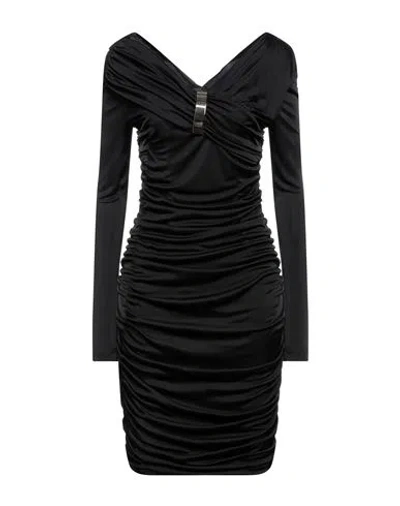 Cavalli Class Woman Short Dress Pink Size 4 Viscose In Black