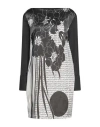 Cavalli Class Woman Mini Dress Black Size 6 Viscose, Elastane, Polyester, Virgin Wool In Black