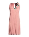 Cavalli Class Woman Mini Dress Salmon Pink Size 4 Acetate, Viscose, Polyamide, Polyester In Pink