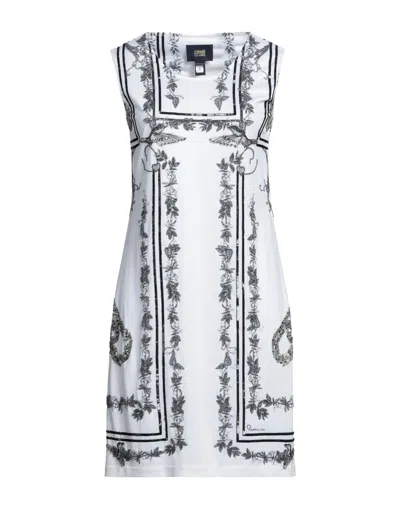 Cavalli Class Short Dresses In White