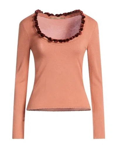 Cavalli Class Woman Sweater Apricot Size 10 Viscose, Polyester In Neutral