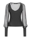 Cavalli Class Woman Sweater Black Size 8 Viscose, Polyamide, Silk