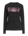 Cavalli Class Woman Sweatshirt Black Size Xl Cotton, Polyester