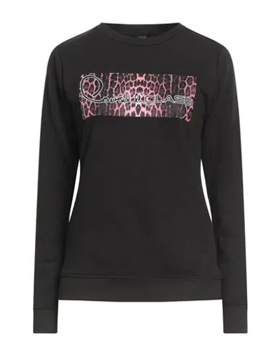 Cavalli Class Woman Sweatshirt Black Size Xl Cotton, Polyester