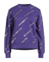 Cavalli Class Woman Sweatshirt Purple Size 3xl Cotton
