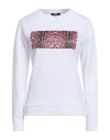 Cavalli Class Woman Sweatshirt White Size Xl Cotton, Polyester