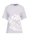 Cavalli Class Woman T-shirt Lilac Size L Cotton In Purple