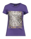 Cavalli Class Woman T-shirt Purple Size M Cotton