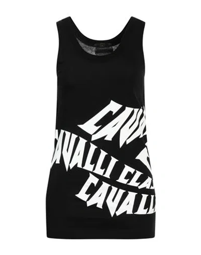 CAVALLI CLASS CAVALLI CLASS WOMAN TOP BLACK SIZE L COTTON