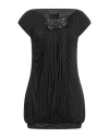 Cavalli Class Woman Top Steel Grey Size 12 Viscose In Grey