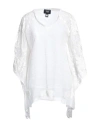 Cavalli Class Woman Top White Size 4 Viscose, Polyester In White