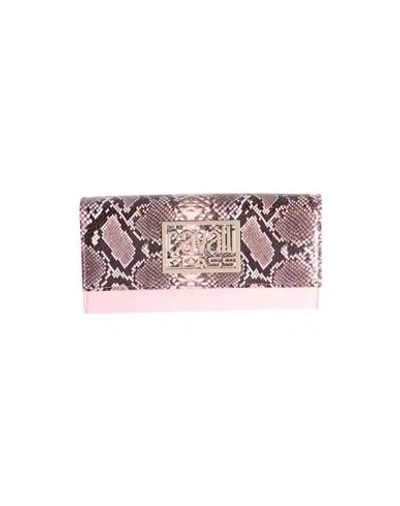 Cavalli Class Woman Wallet Pink Size - Calfskin, Polyurethane