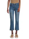 CAVALLI CLASS WOMEN'S HIGH RISE FADED CROPPED JEANS