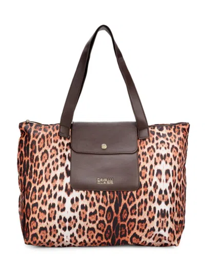 Cavalli Class Women's Large Leopard Print Tote
