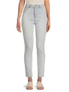 CAVALLI CLASS WOMEN'S STRAIGHT LEG HIGH RISE WASHED JEANS