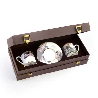 Cavalli Coffee Cup & Saucer With Luxury Box In Multi