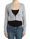 Cavalli Women   Cropped Wool Cardigan In Gray