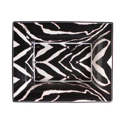 Cavalli Large Rectangular Tray In Black