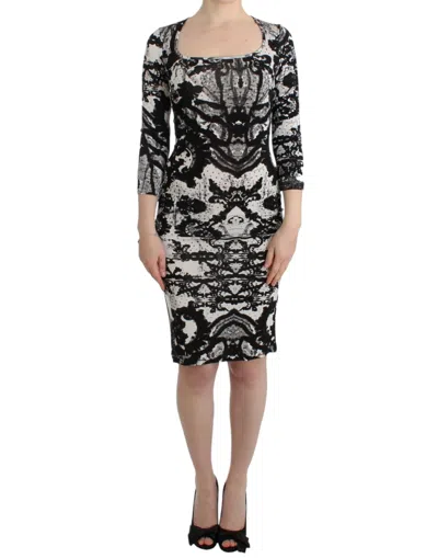 Cavalli Printed Sheath Women's Dress In Black