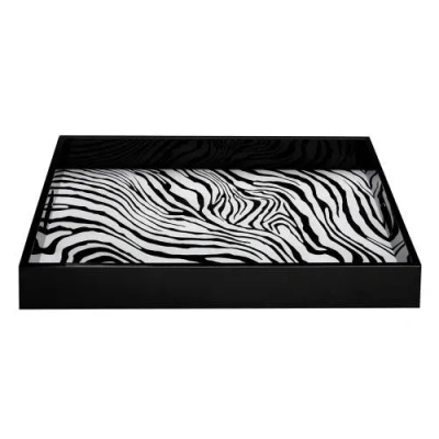 Cavalli Small Rectangular Tray In Black