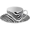 Cavalli Tea Cup & Saucer With Luxury Box In Black