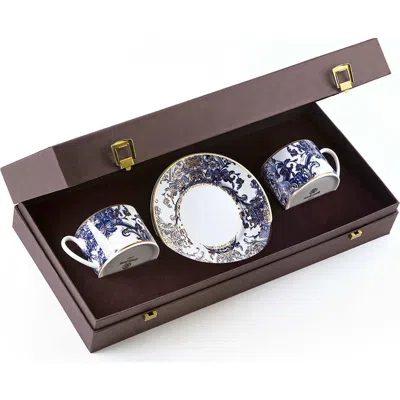 Cavalli Tea Cup & Saucer With Luxury Box In Brown