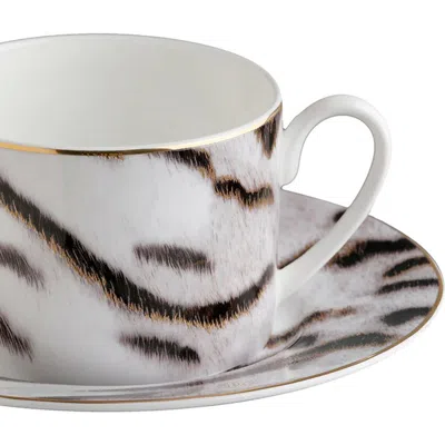 Cavalli Tea Cup & Saucer With Luxury Box In White