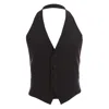 Cavanagh Baker Women's Brown Stretch Crepe Halter Vest Congac In Brown