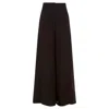 Cavanagh Baker Women's Silk Georgette Three Pleat Pant Black In Black