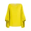Cavanagh Baker Women's Yellow Silk Georgette Three Pleat Pant Citrine In Yellow