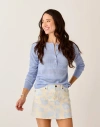 Cave Designs Amara Pointelle Sweater In Blue