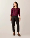 Cave Designs Amara Pointelle Sweater In Burgundy